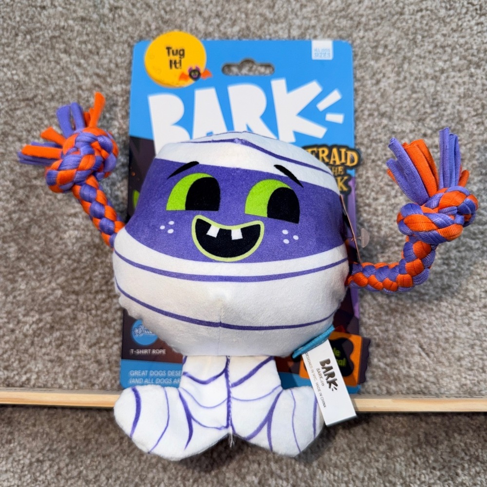 Bark Little‎ Wrapscal Mummy Plush Rope Dog Toy Afraid of the Bark Halloween